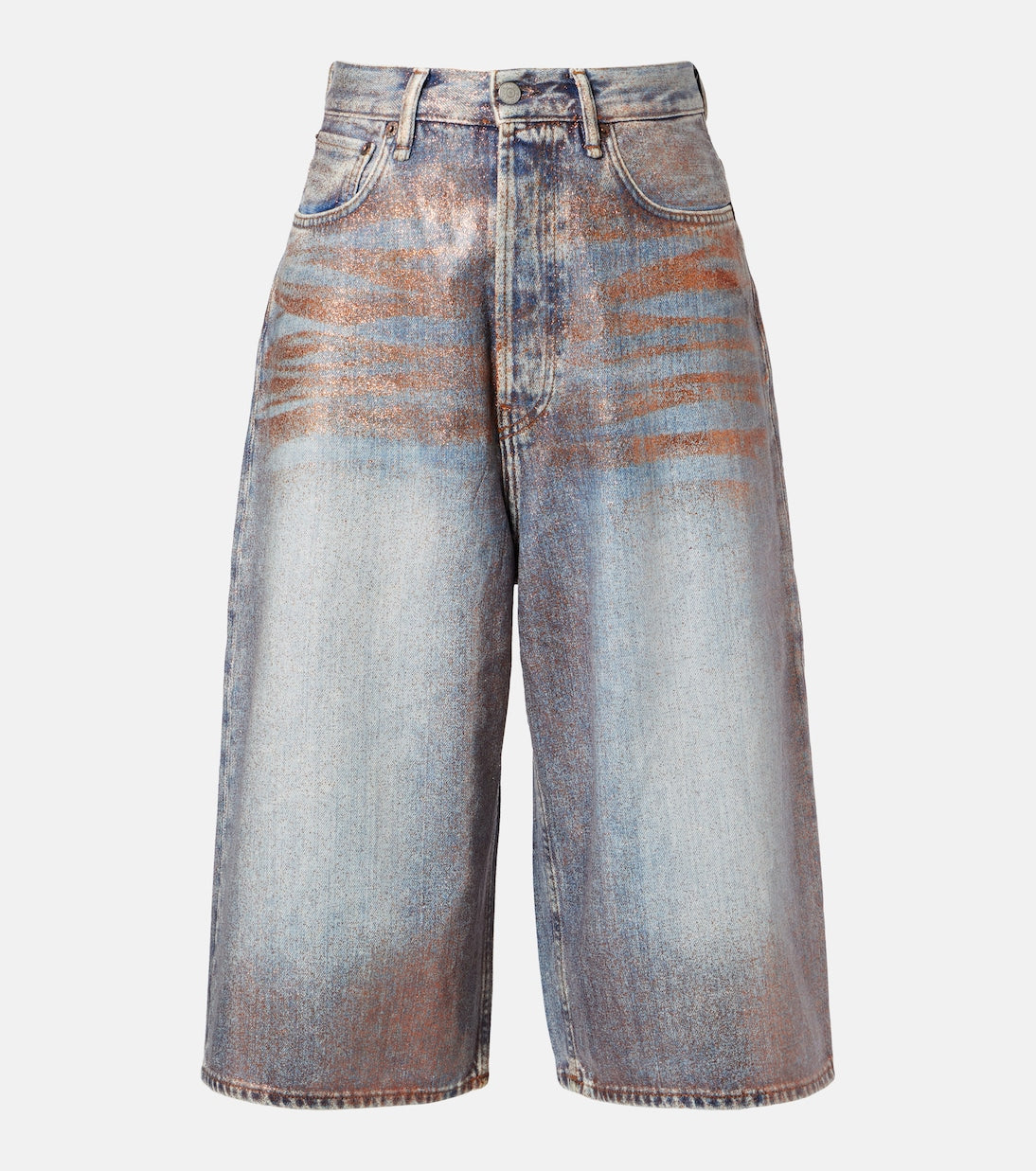 Acne Studios - Coated denim culottes