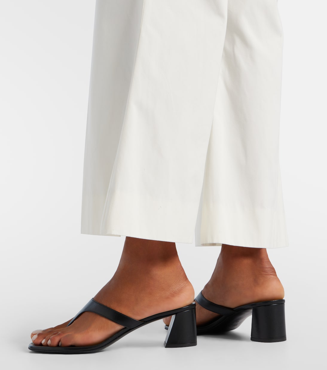 Khaite - Archer leather thong sandals