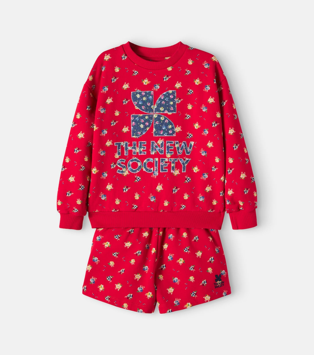 The New Society - Amapola cotton sweatshirt and shorts set