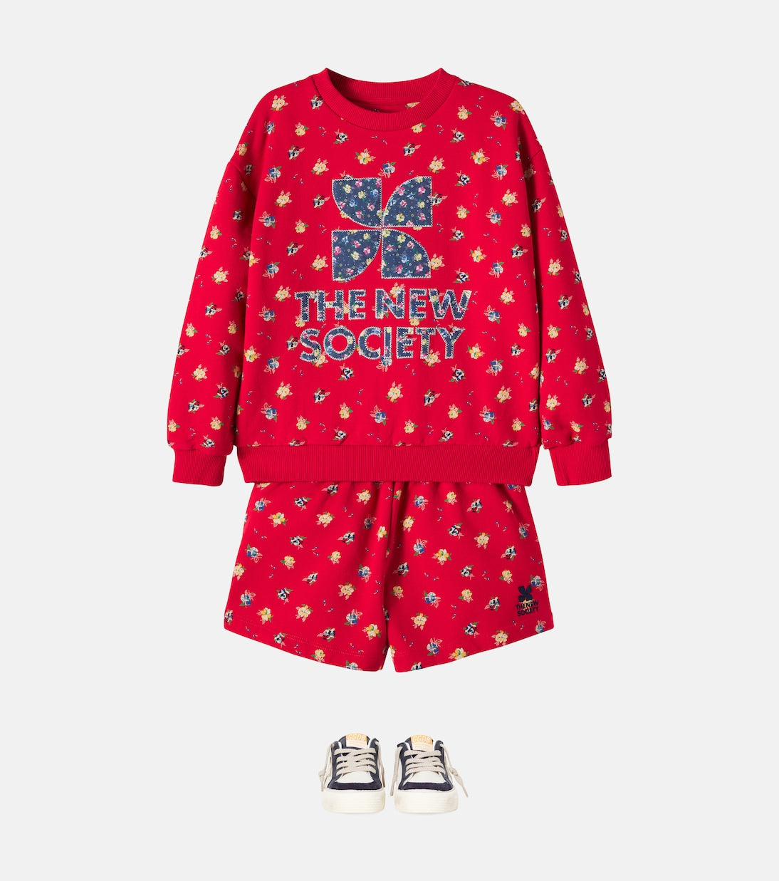 The New Society - Amapola cotton sweatshirt and shorts set
