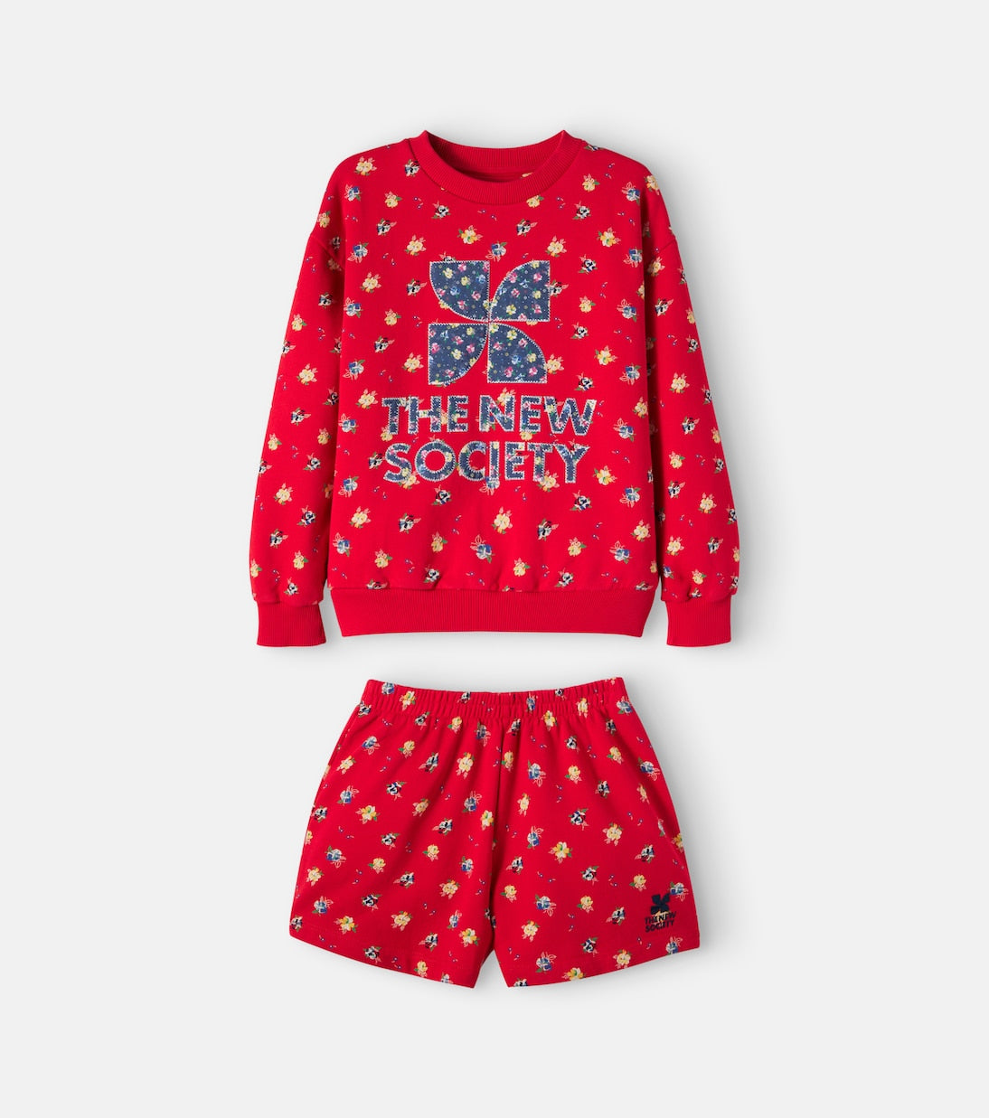 The New Society - Amapola cotton sweatshirt and shorts set