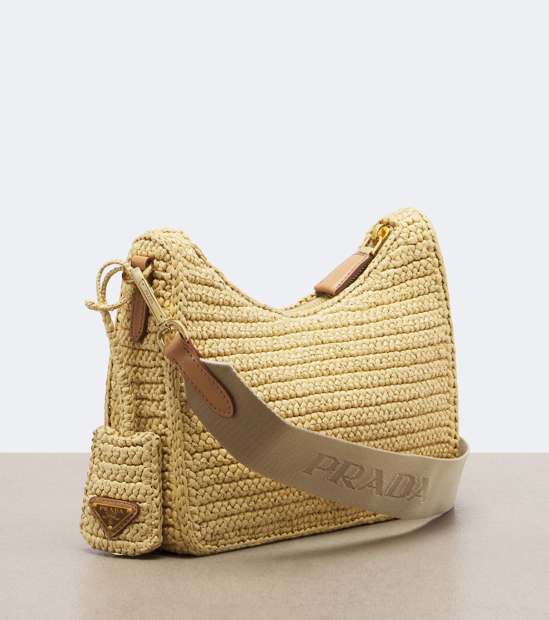 Prada - Prada Re-Edition 2005 Mini raffia-effect shoulder bag