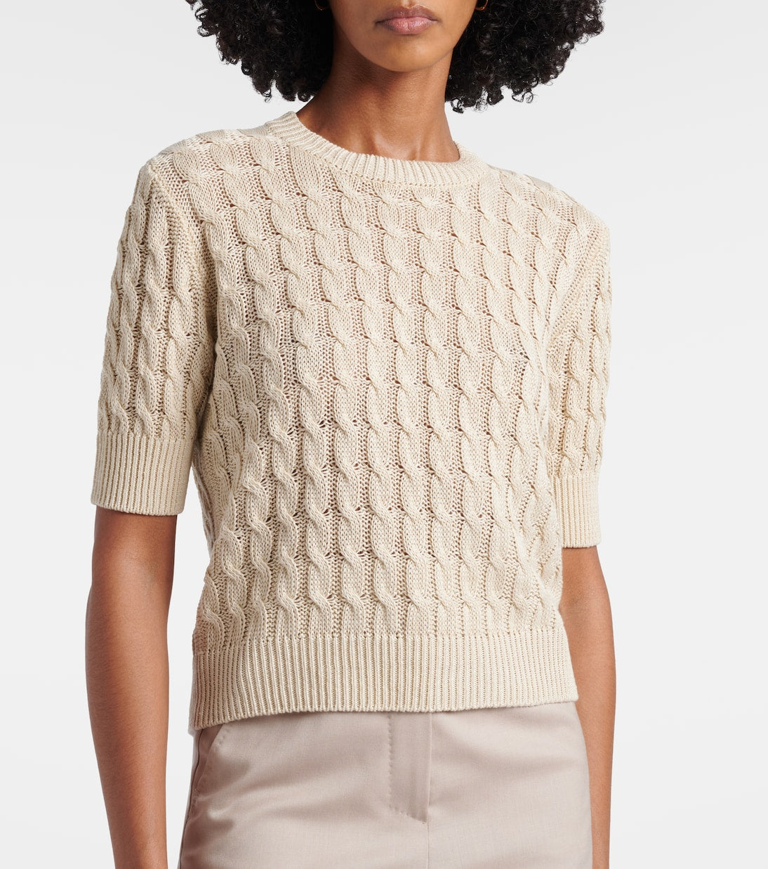 Max Mara - Talamo cable-knit linen sweater