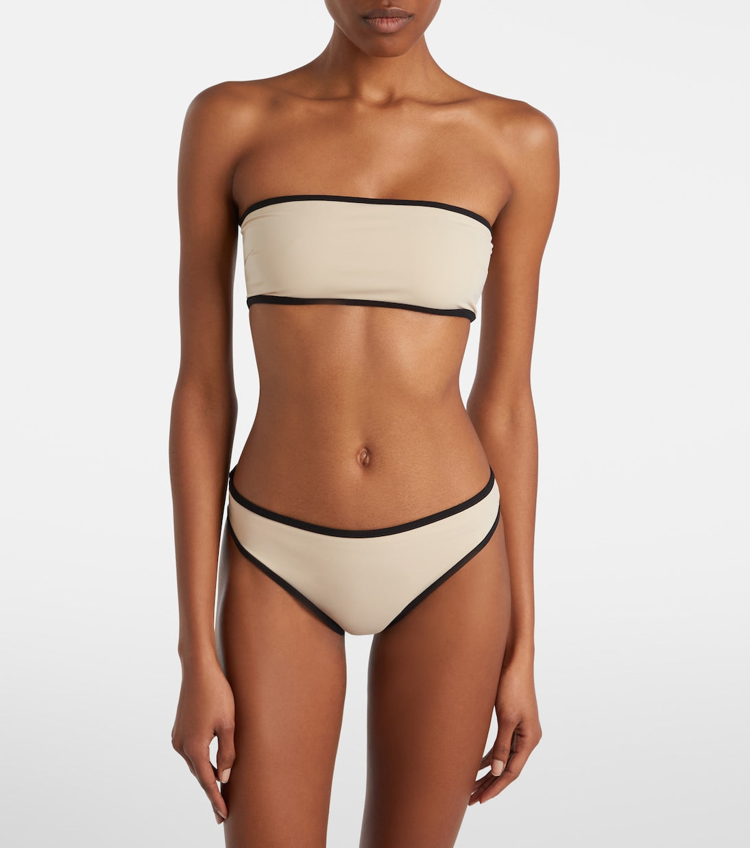 Toteme - Stripe Edge strapless bikini top