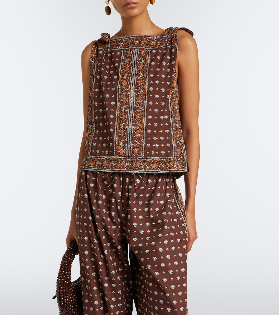 Dôen - Amalia printed cotton voile top