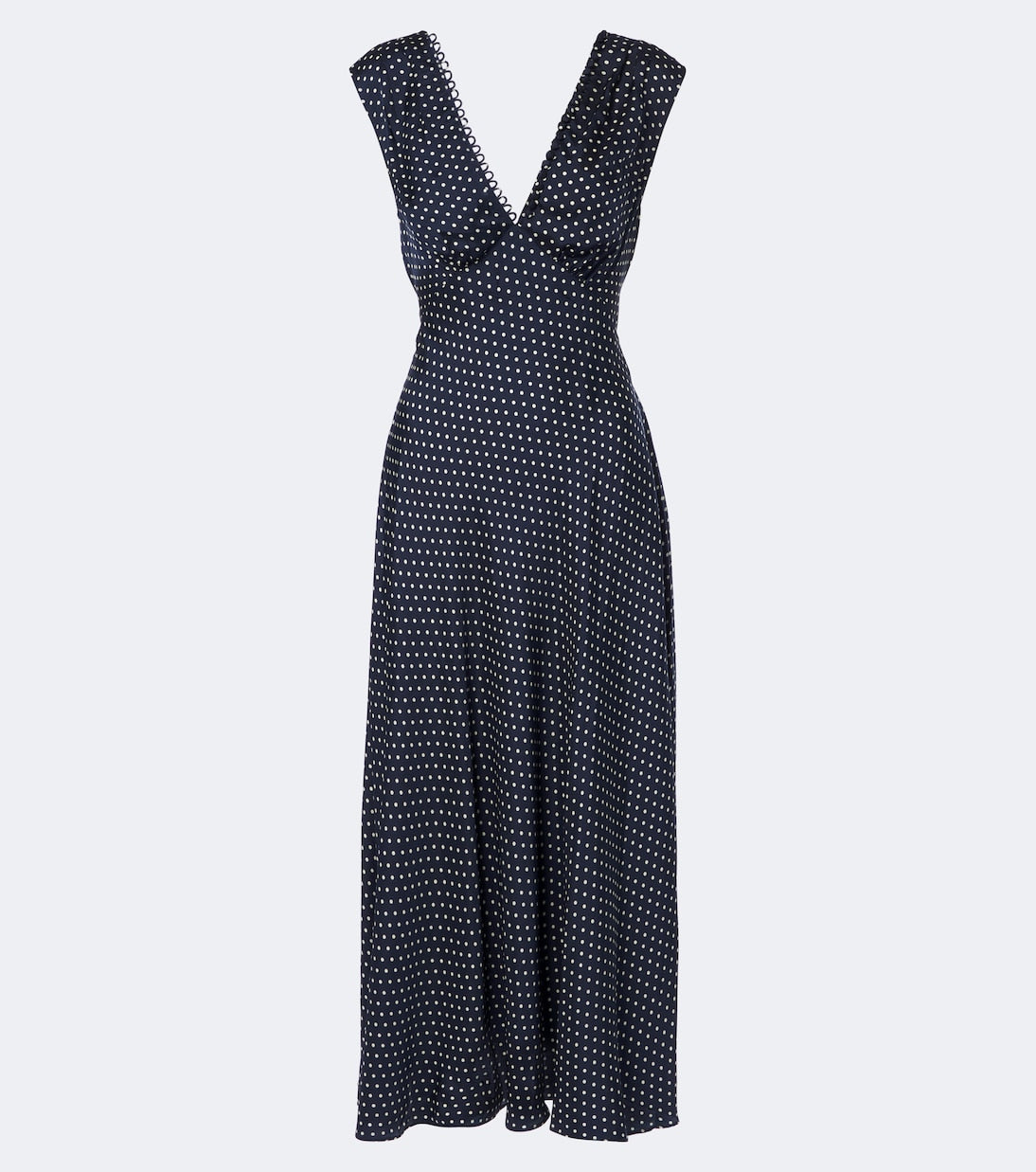 Dôen - Tahlia polka dot silk-blend midi dress