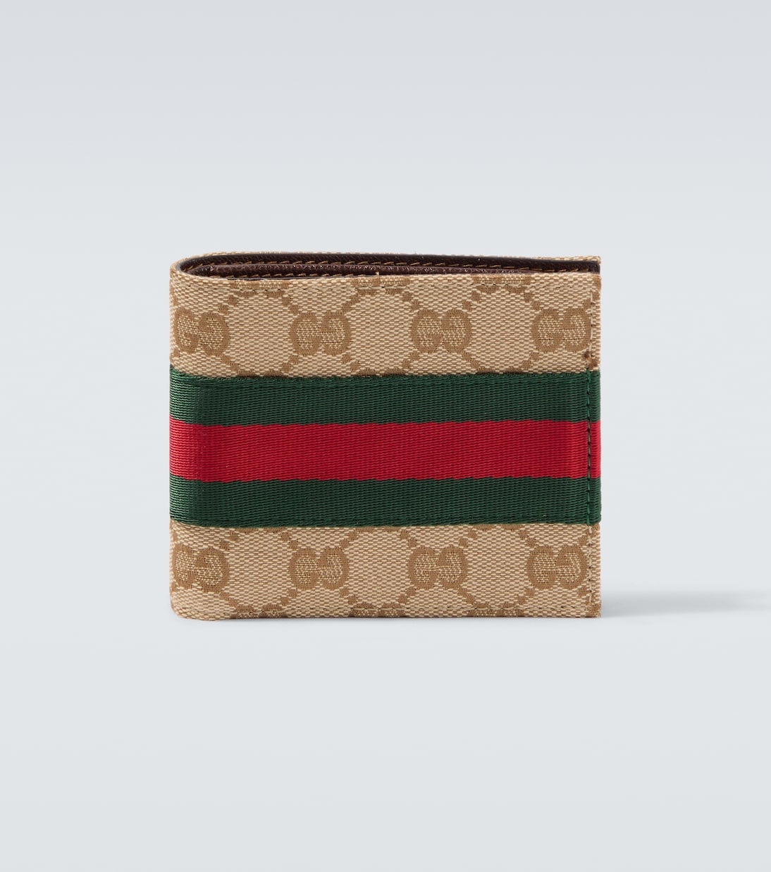 Gucci - GG Canvas Web Stripe bifold wallet