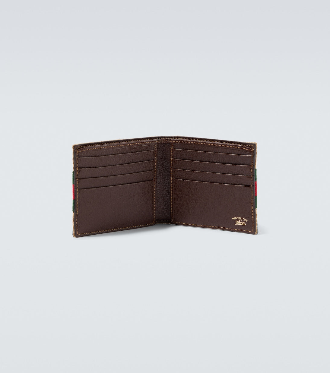Gucci - GG Canvas Web Stripe bifold wallet
