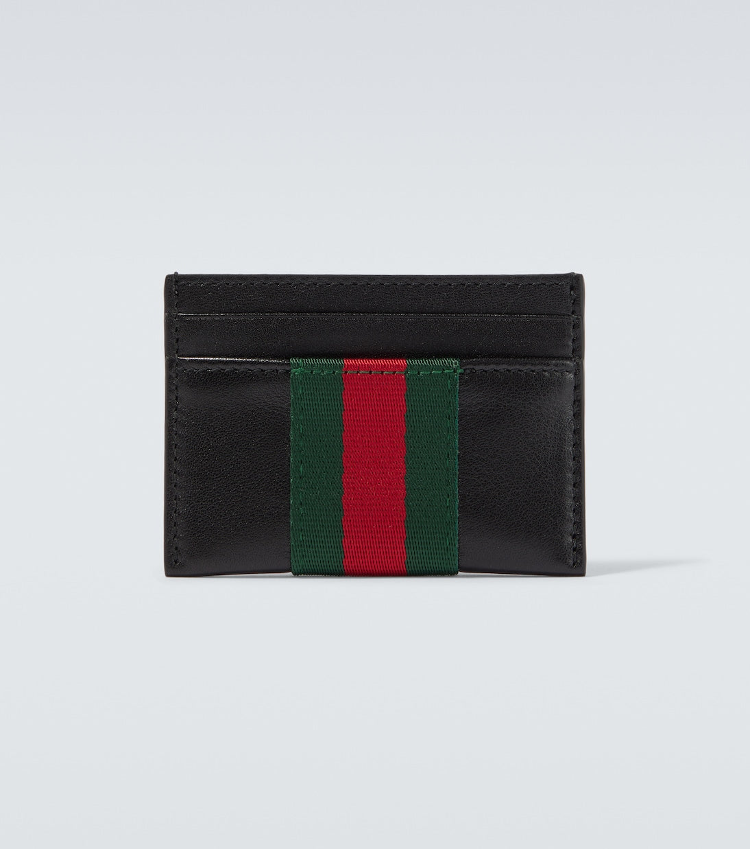 Gucci - Web Trademark leather card holder
