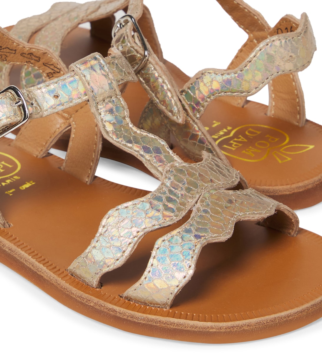 Pom d'Api - Plagette metallic leather sandals