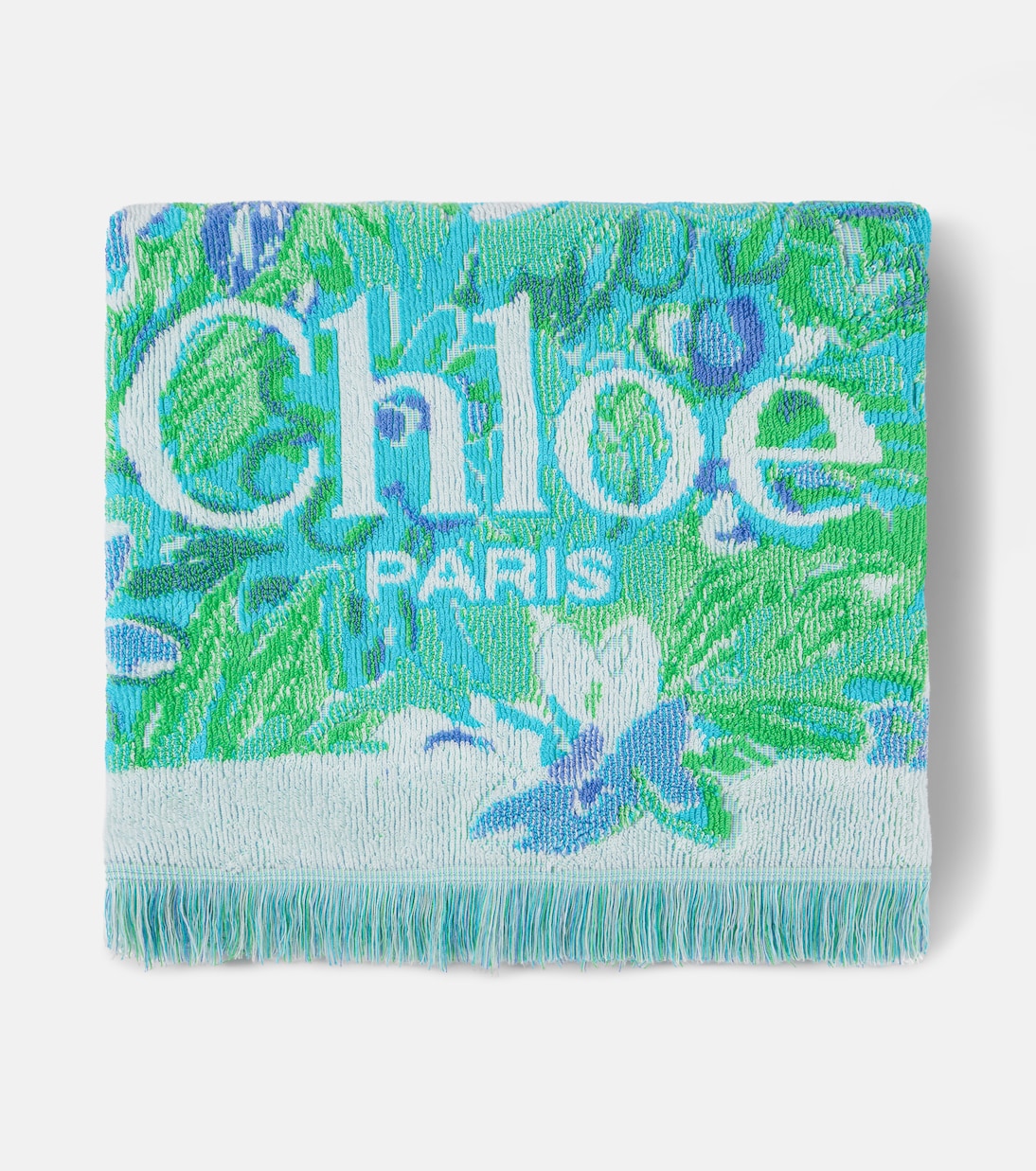 Chloé - Floral logo cotton terry towel