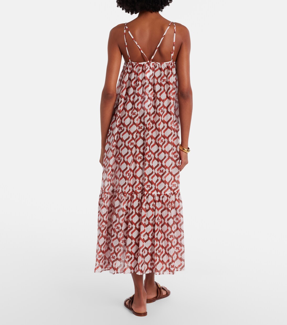 Max Mara - Alisso printed cotton and silk midi dress