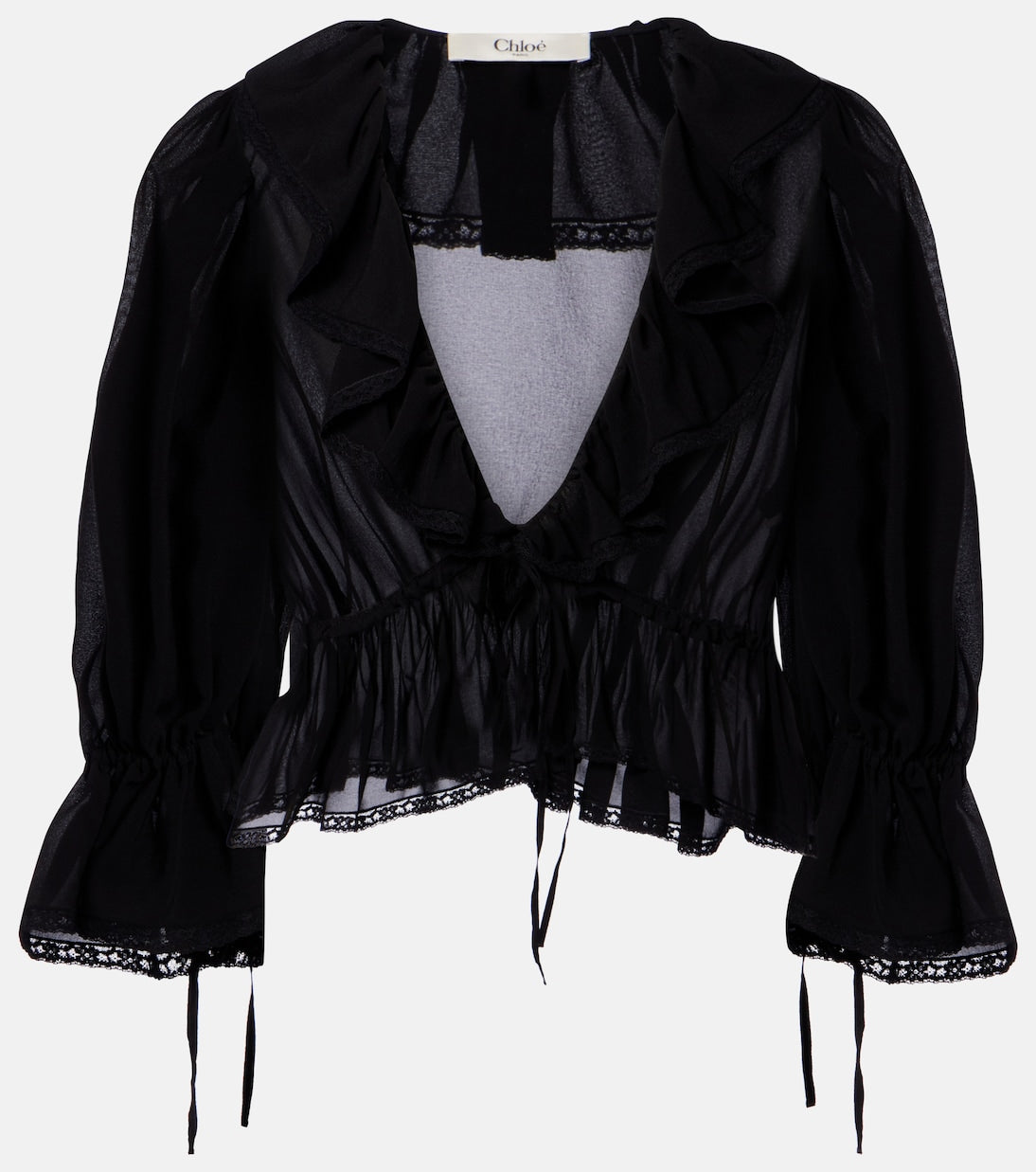 Chloé - Ruffled silk blouse