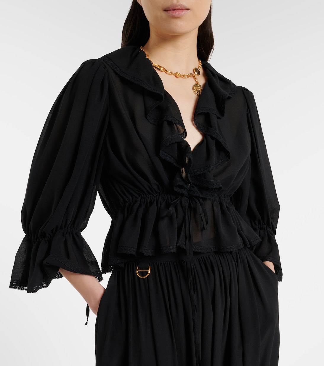 Chloé - Ruffled silk blouse