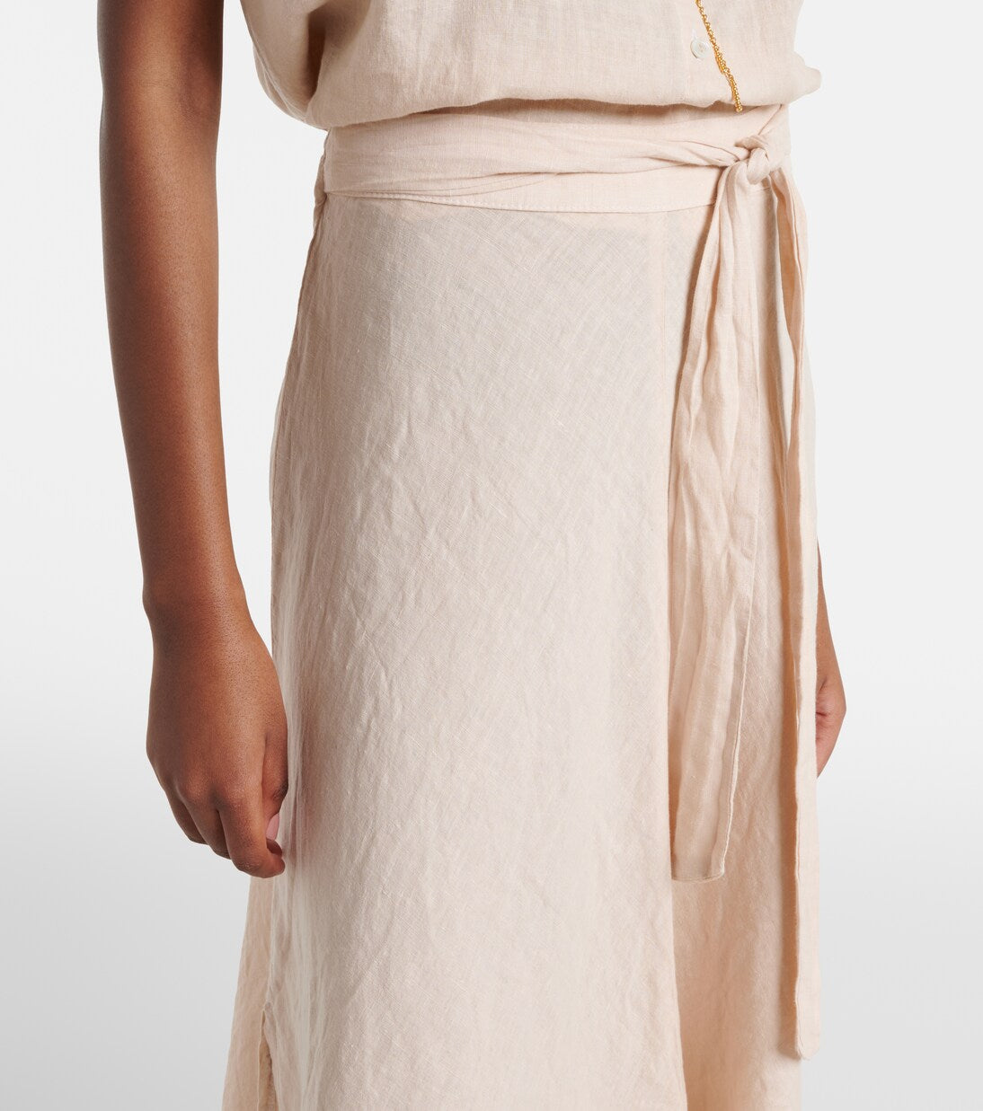 Velvet - Malina linen midi skirt