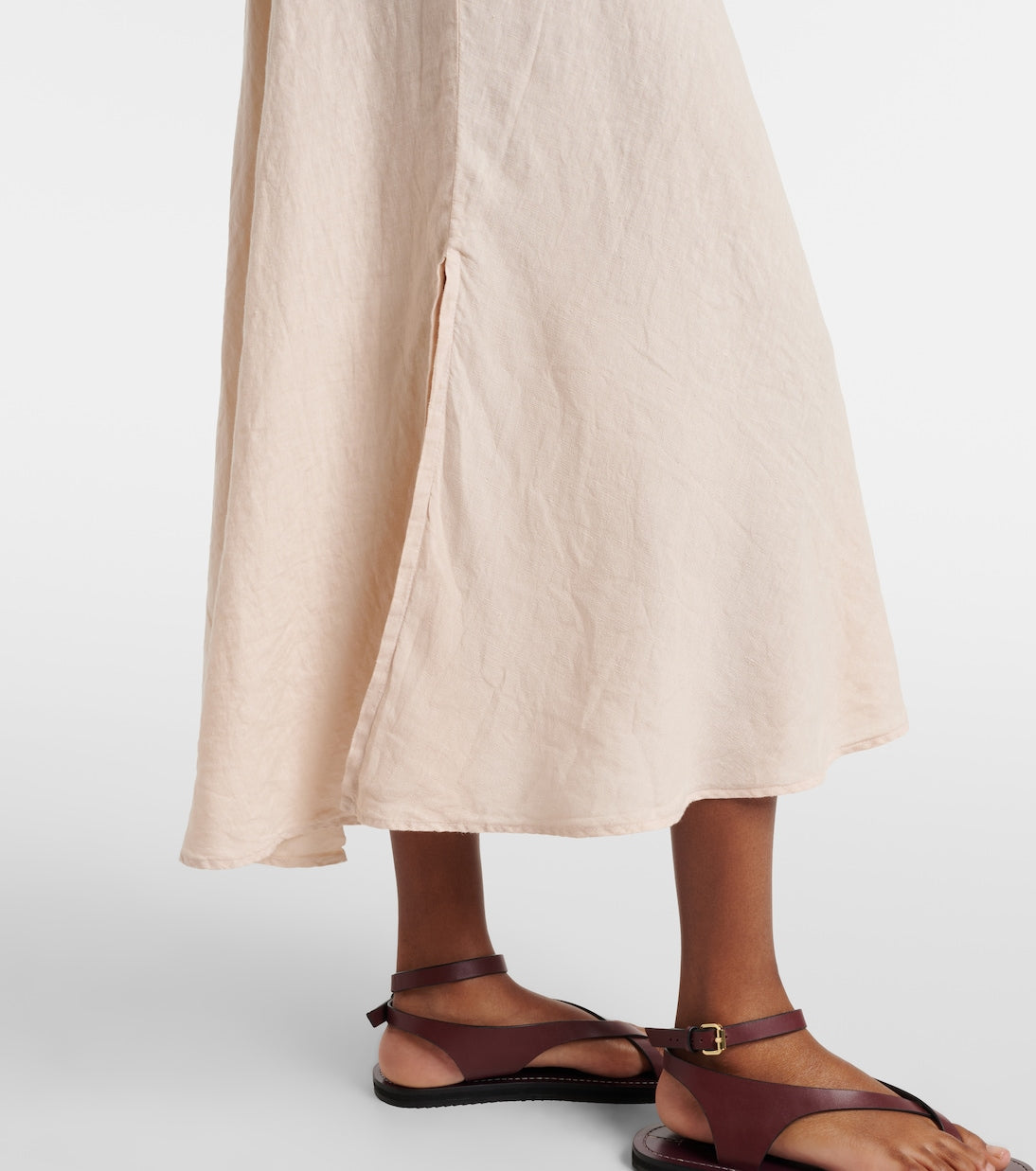 Velvet - Malina linen midi skirt