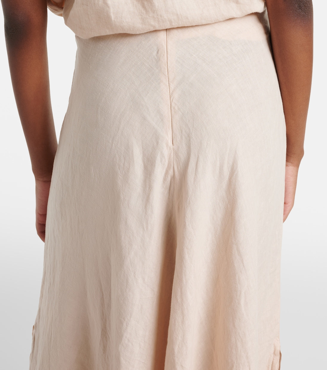 Velvet - Malina linen midi skirt