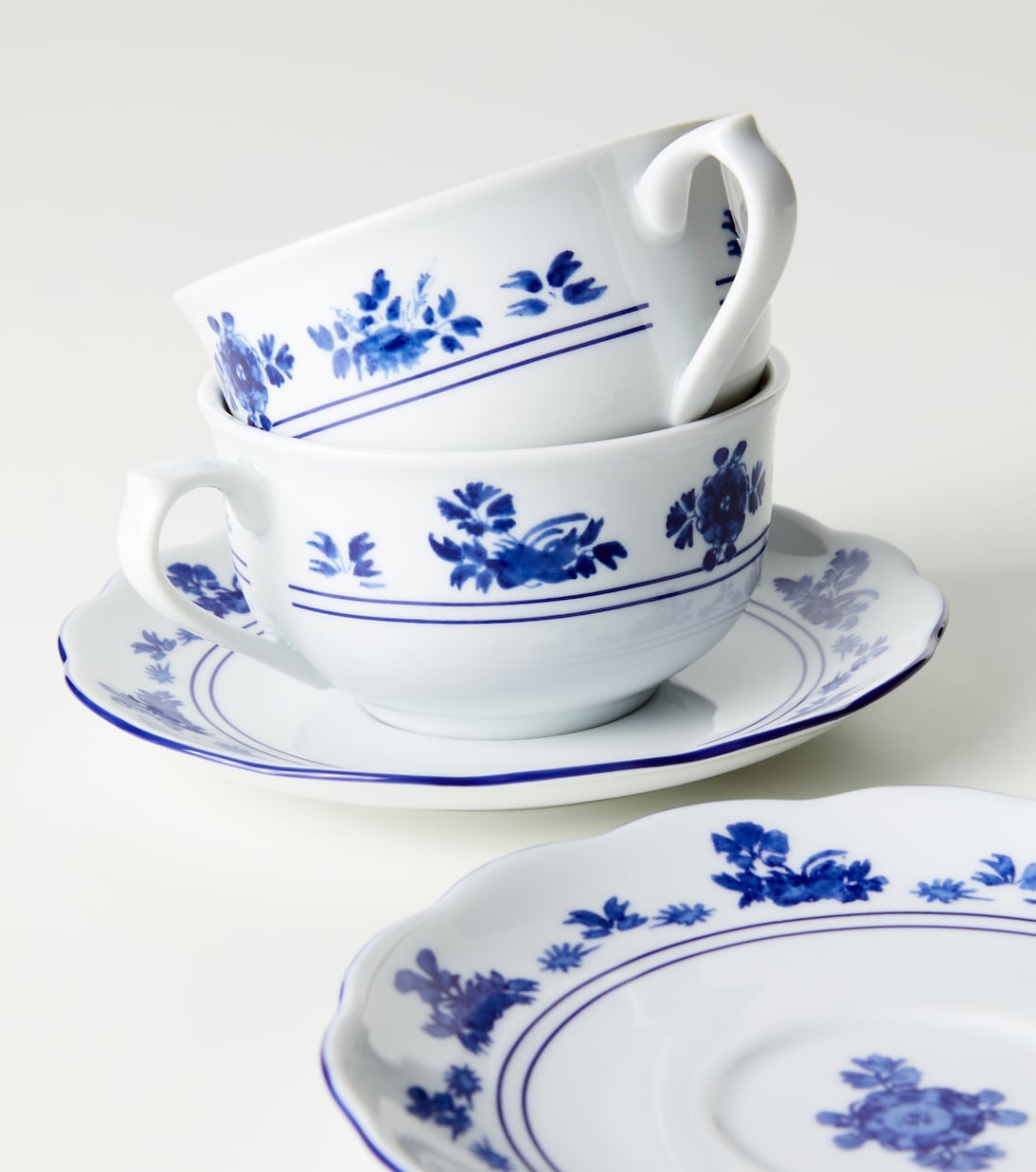 Cabana - Gloria set of 2 porcelain teacups and saucers