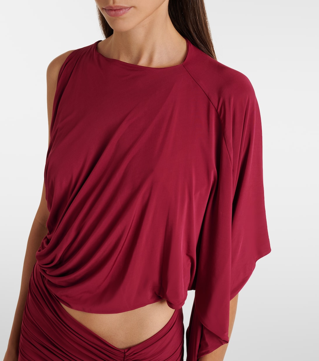 Alex Perry - Asymmetric gathered jersey gown