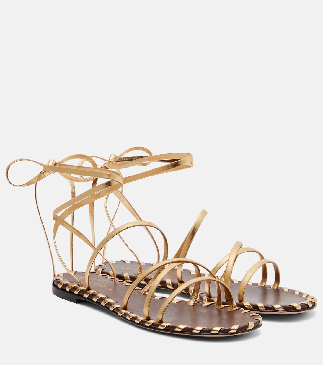 Gianvito Rossi - Metallic leather sandals