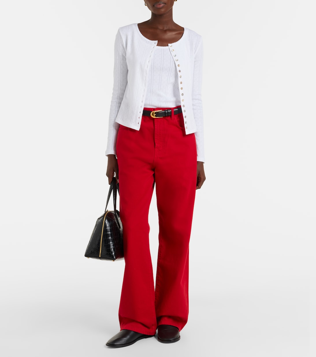 Róhe - Pointelle cotton top