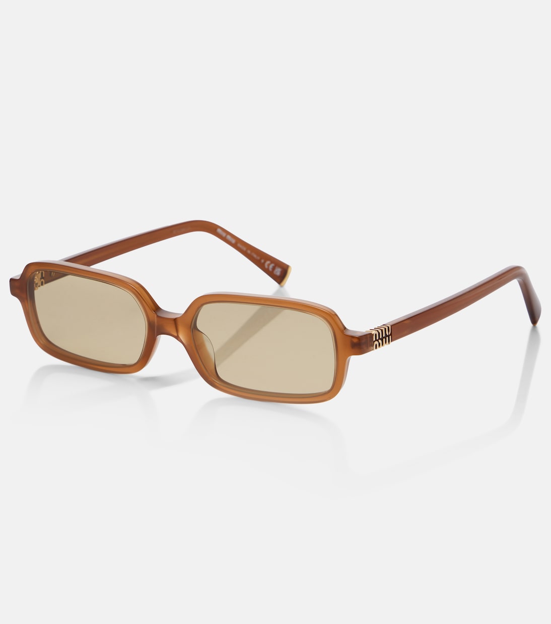 Miu Miu - Logo rectangular sunglasses