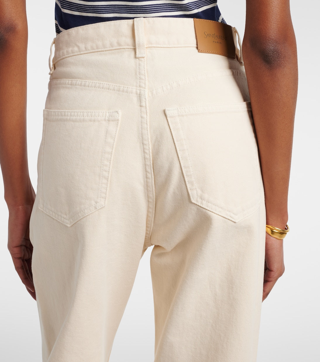 Saint Laurent - High-rise wide-leg jeans
