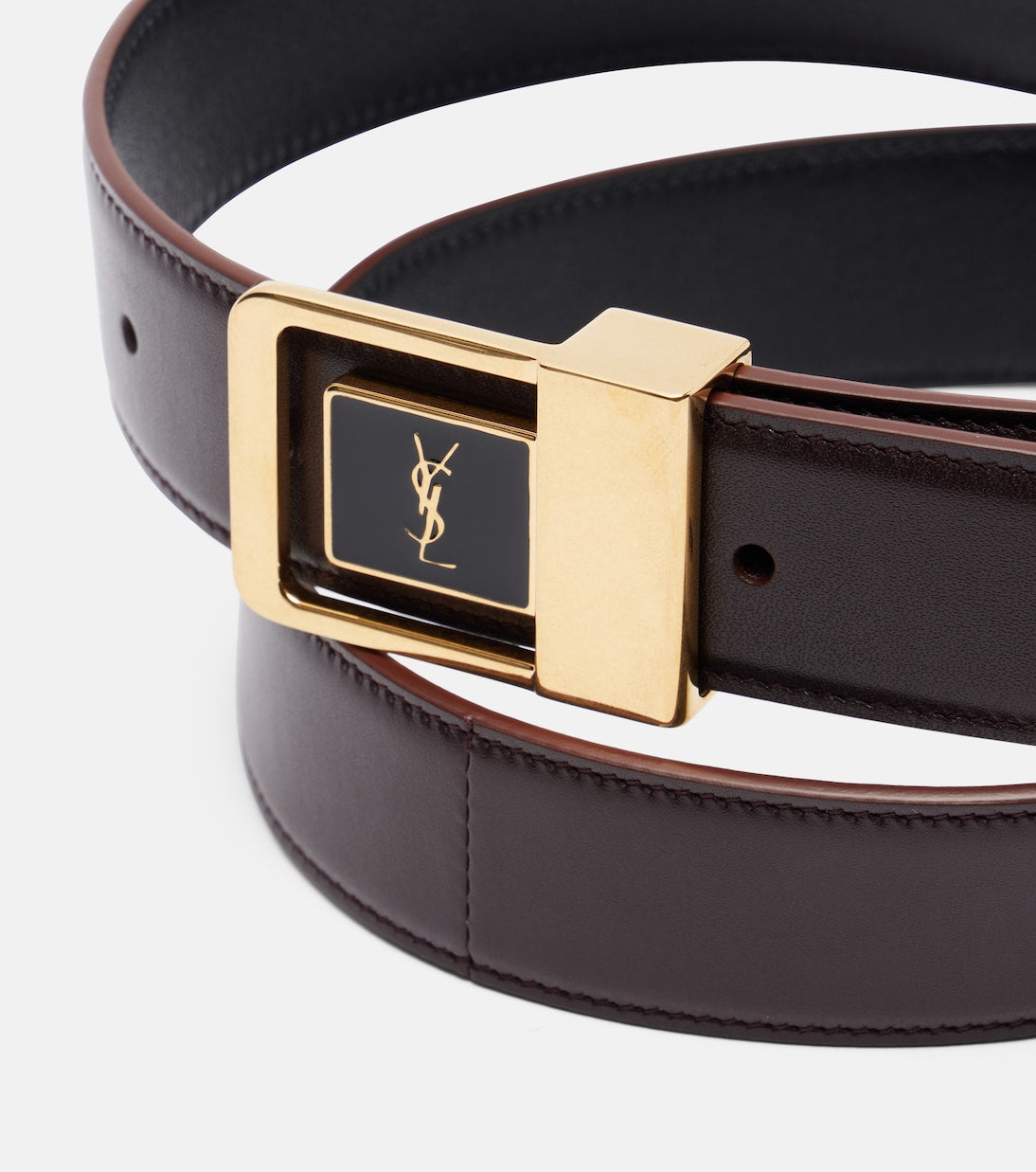 Saint Laurent - Cassandre leather belt