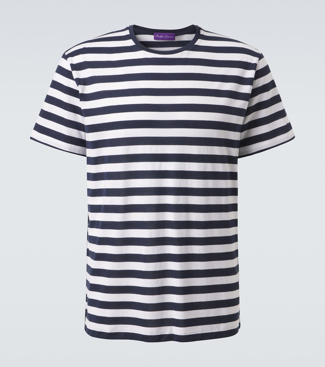 Ralph Lauren Purple Label - Striped cotton lisle and piqué T-shirt