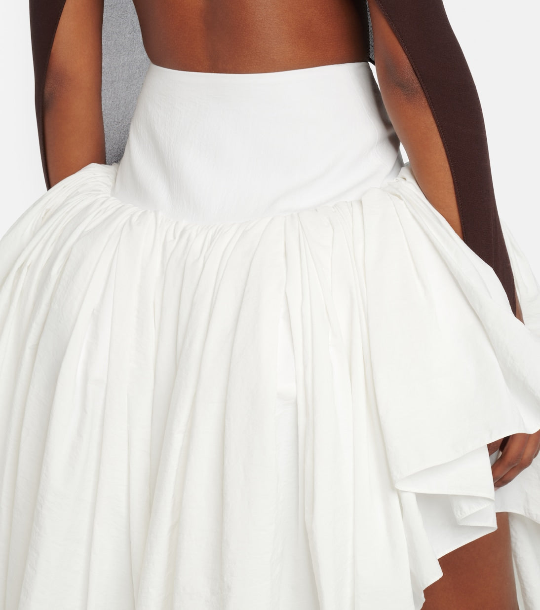 Alaïa - Draped asymmetric midi skirt