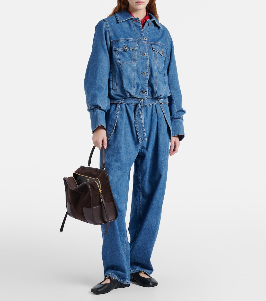 Loewe - Gathered denim jacket