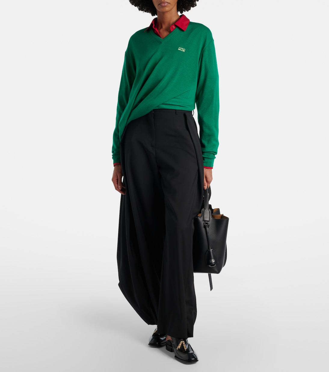 Loewe - Double L asymmetric wool sweater