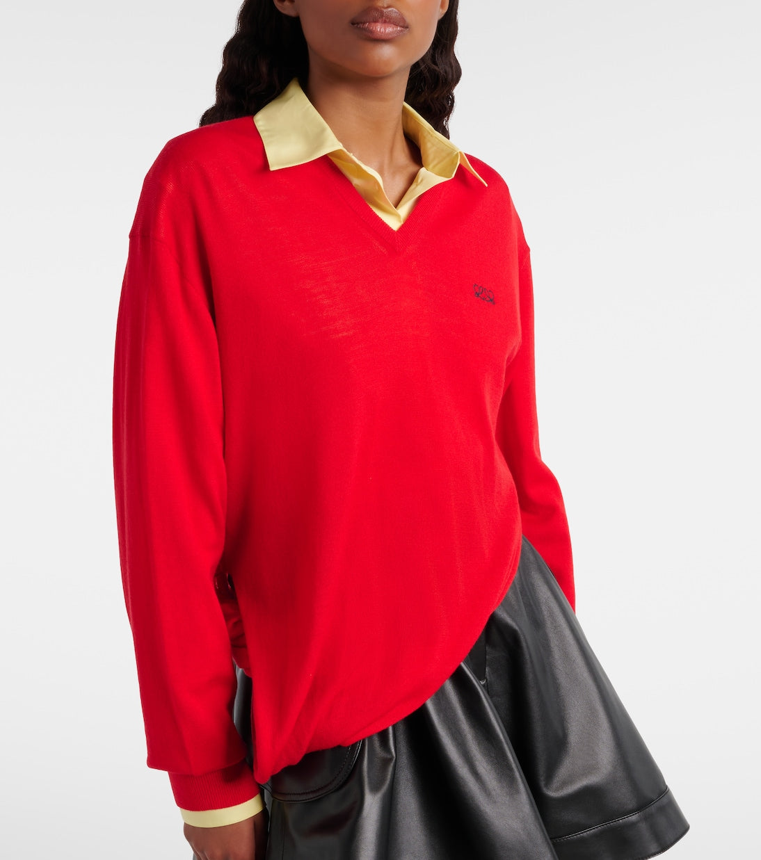 Loewe - Double L asymmetric wool sweater