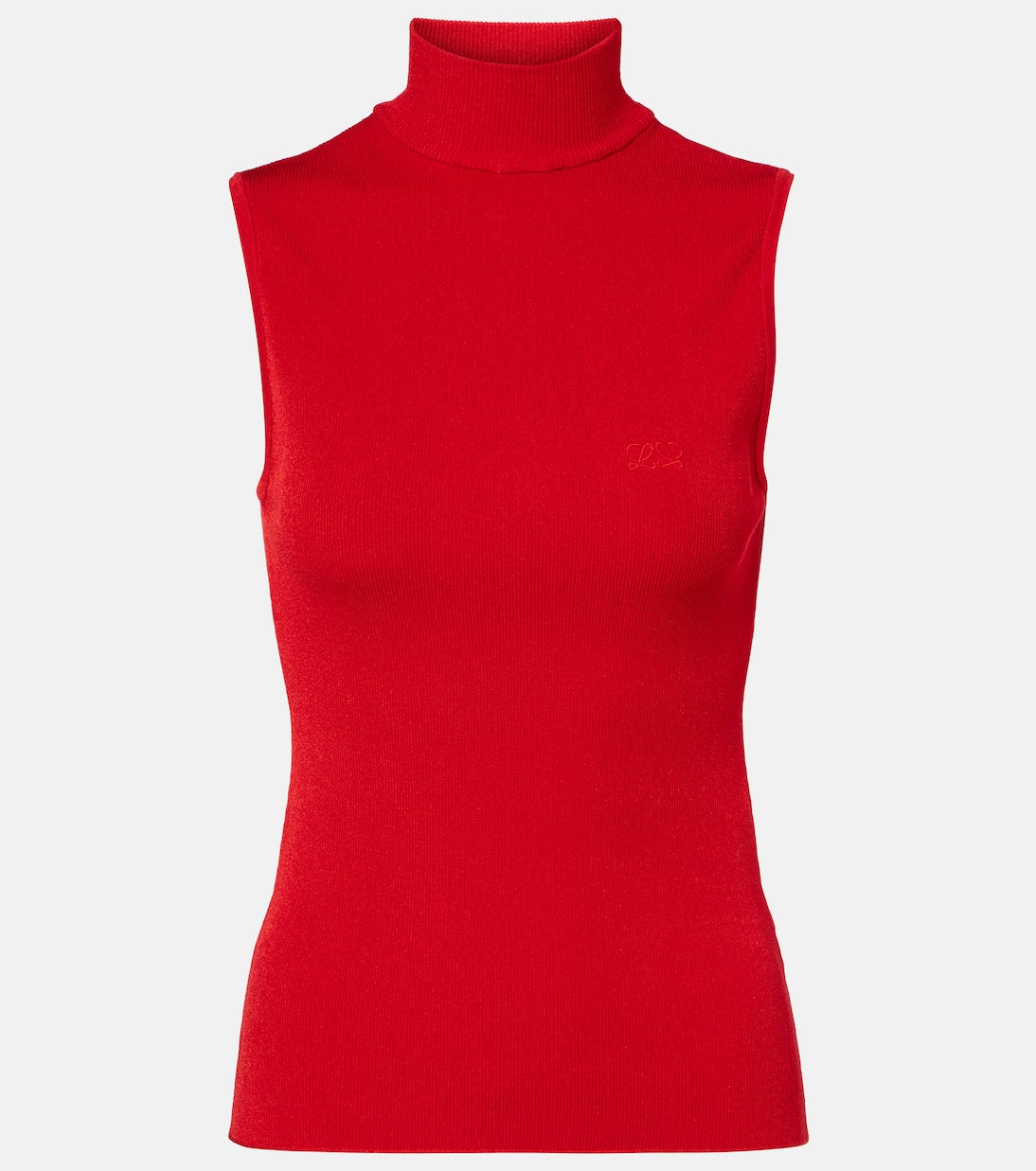 Loewe - Double L ribbed-knit top