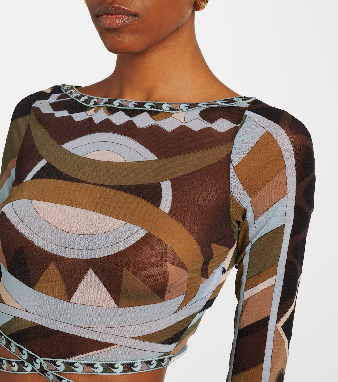 Pucci - Vivara tulle crop top