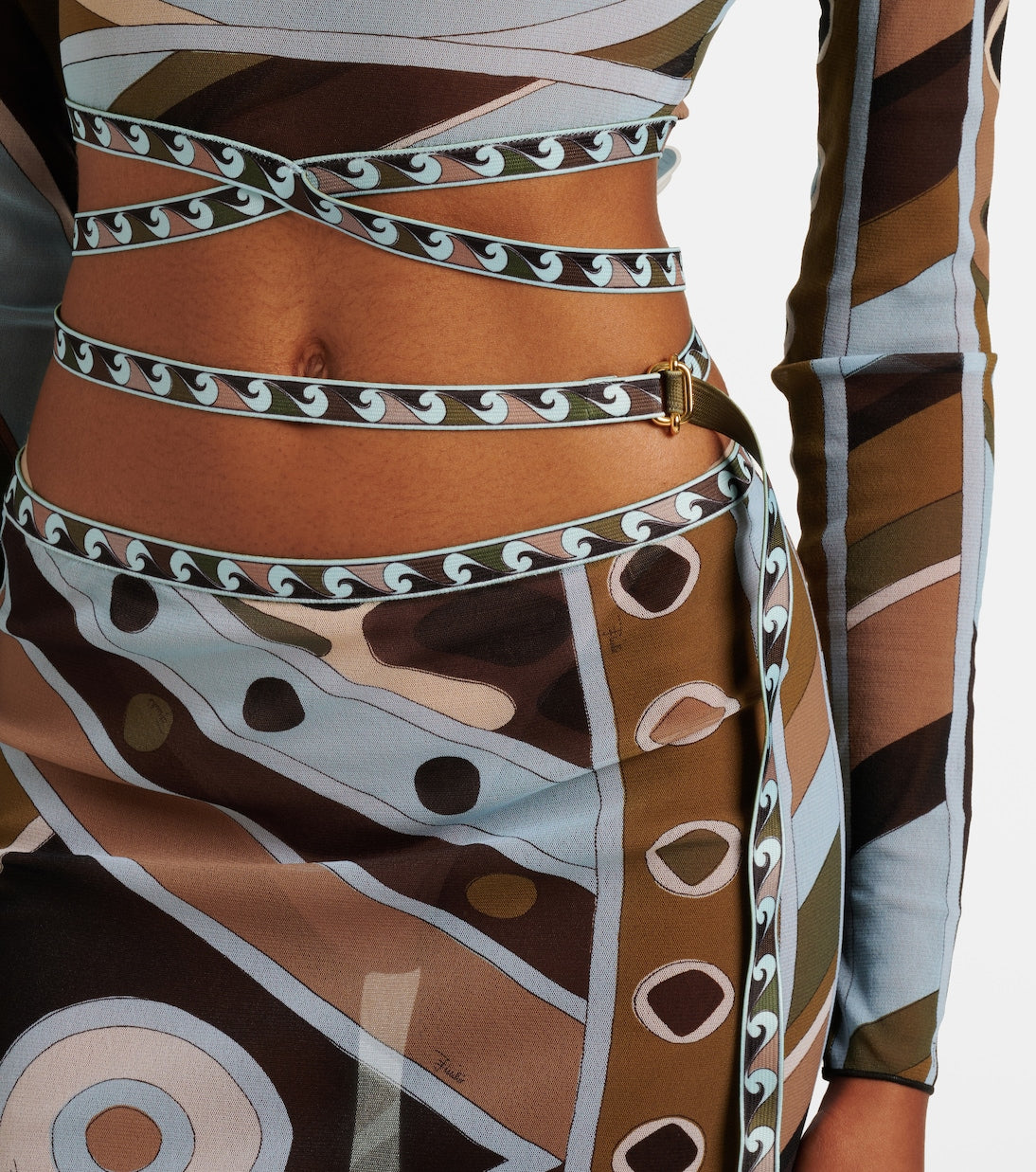 Pucci - Vivara tulle crop top