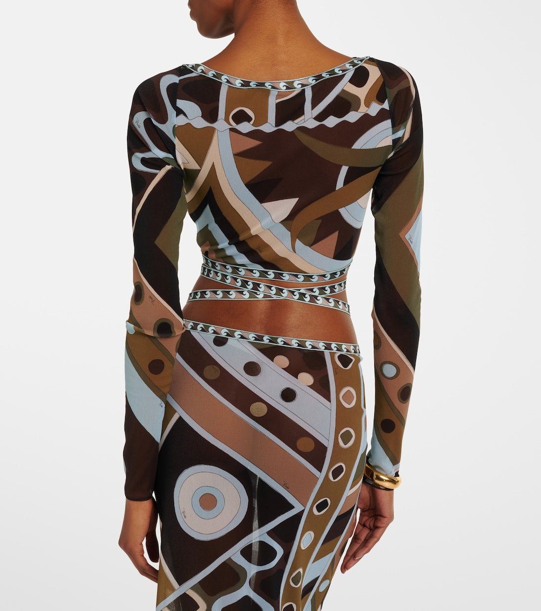 Pucci - Vivara tulle crop top