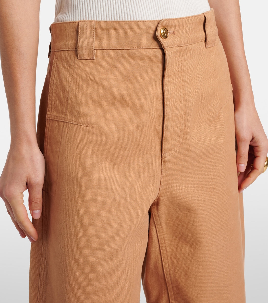 Chloé - Cropped barrel-leg pants