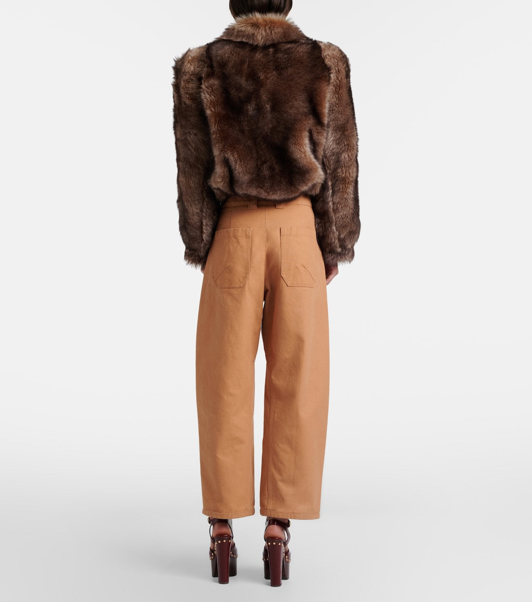 Chloé - Cropped barrel-leg pants