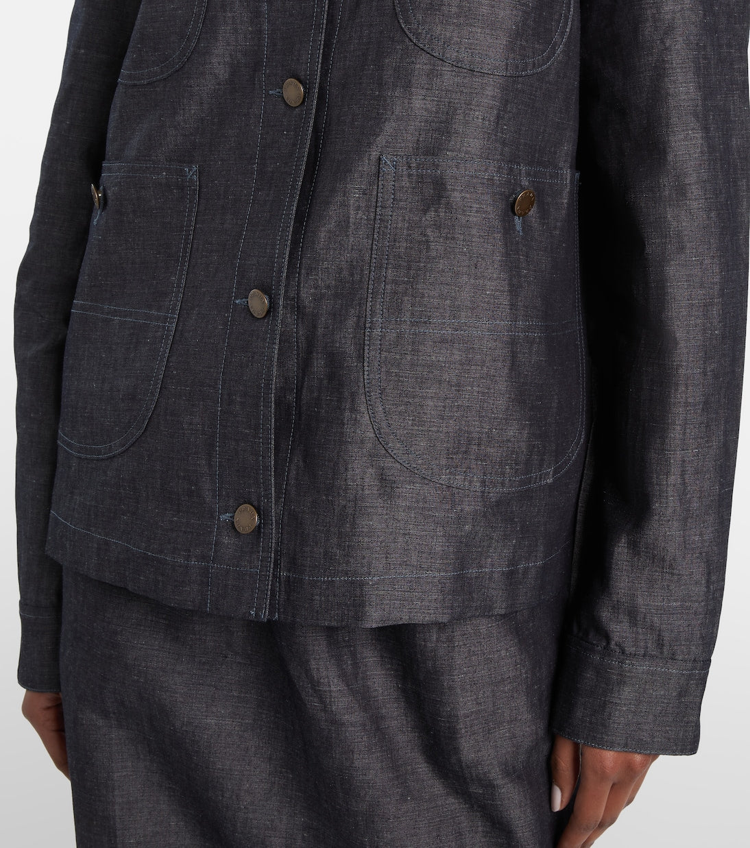 Prada - Cotton and linen chambray jacket