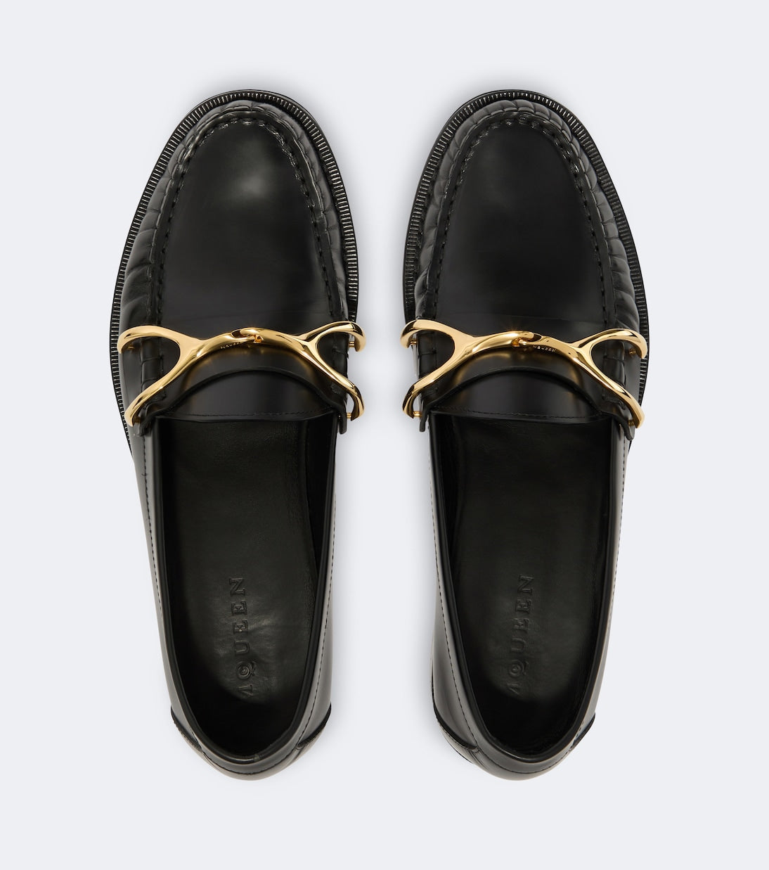 McQueen - Wishbone leather loafers