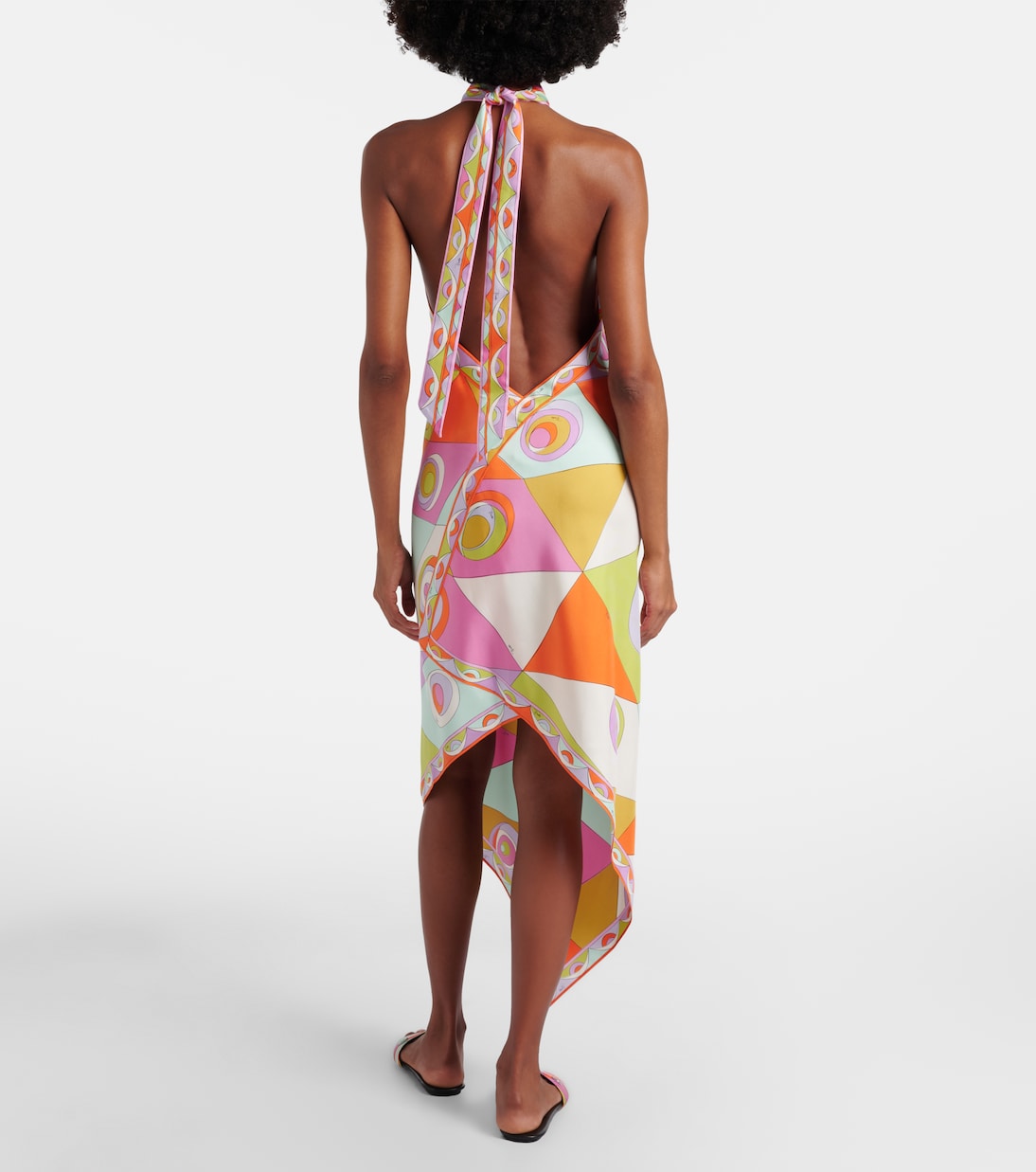 Pucci - Occhi silk twill midi dress
