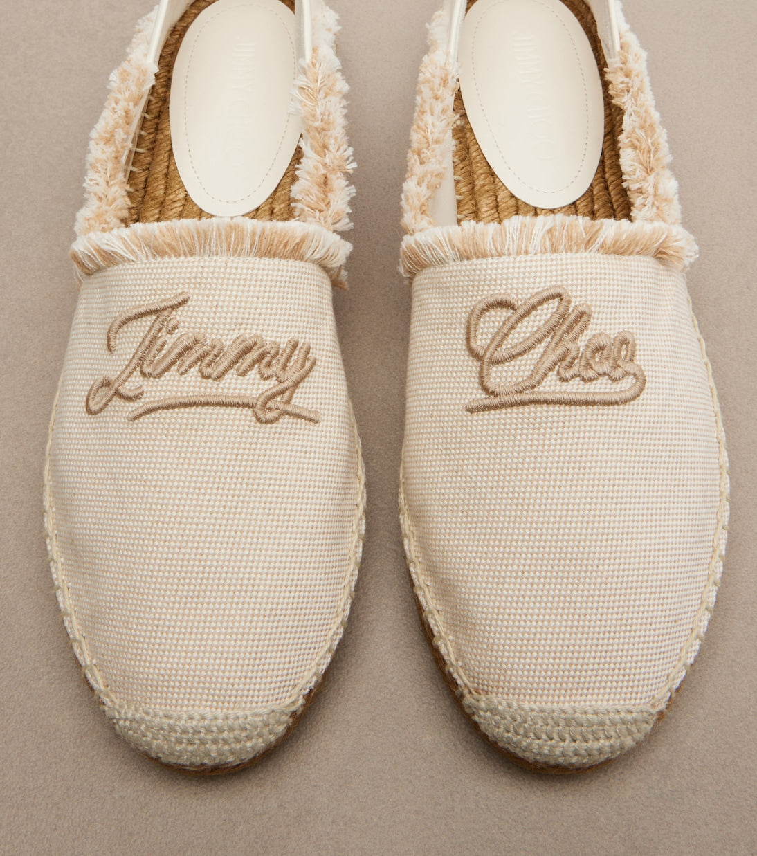 Jimmy Choo - Avi embroidered canvas espadrilles