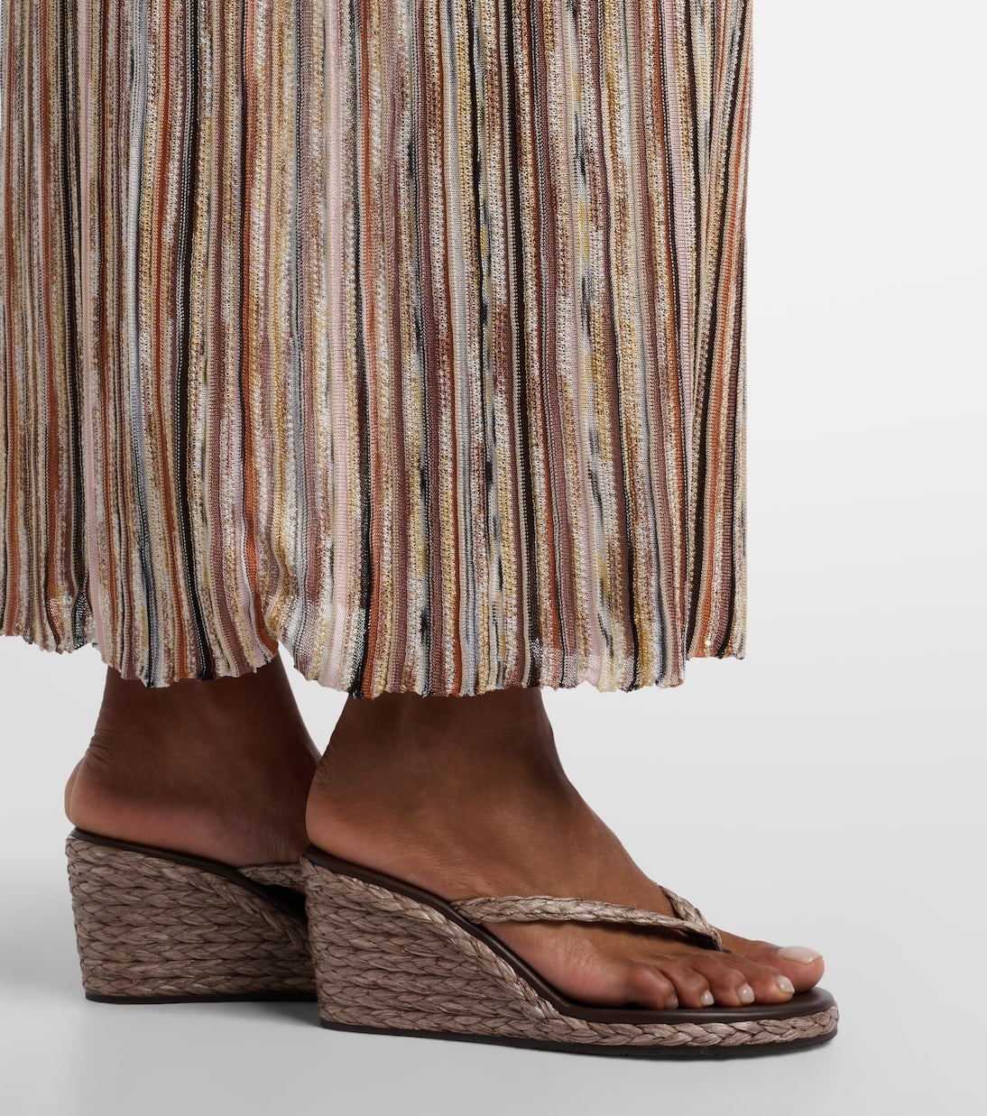 Ancient Greek Sandals - Etheria raffia wedge thong sandals