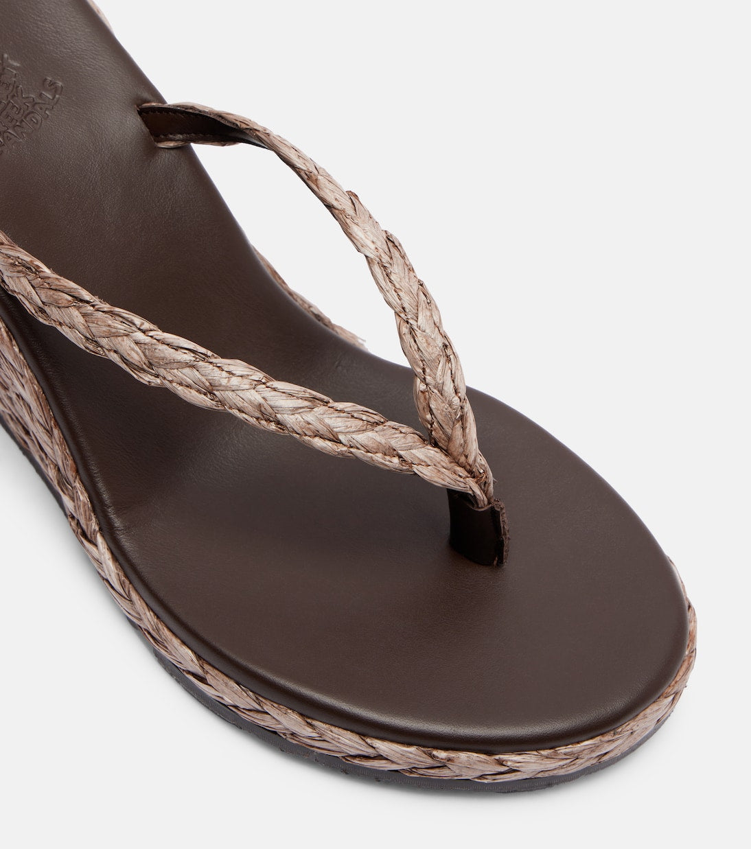 Ancient Greek Sandals - Etheria raffia wedge thong sandals