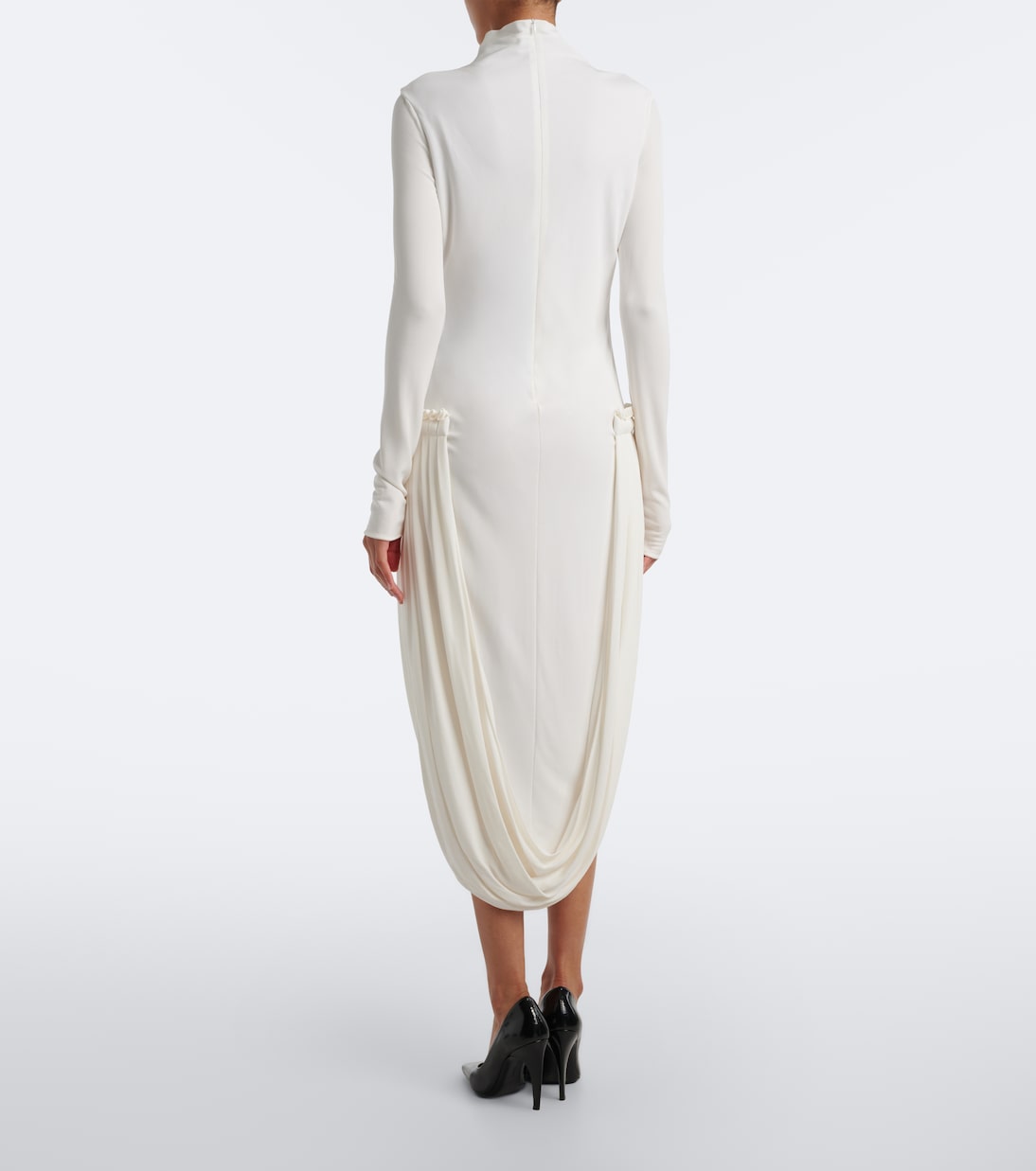 Stella McCartney - Draped-detail jersey midi dress