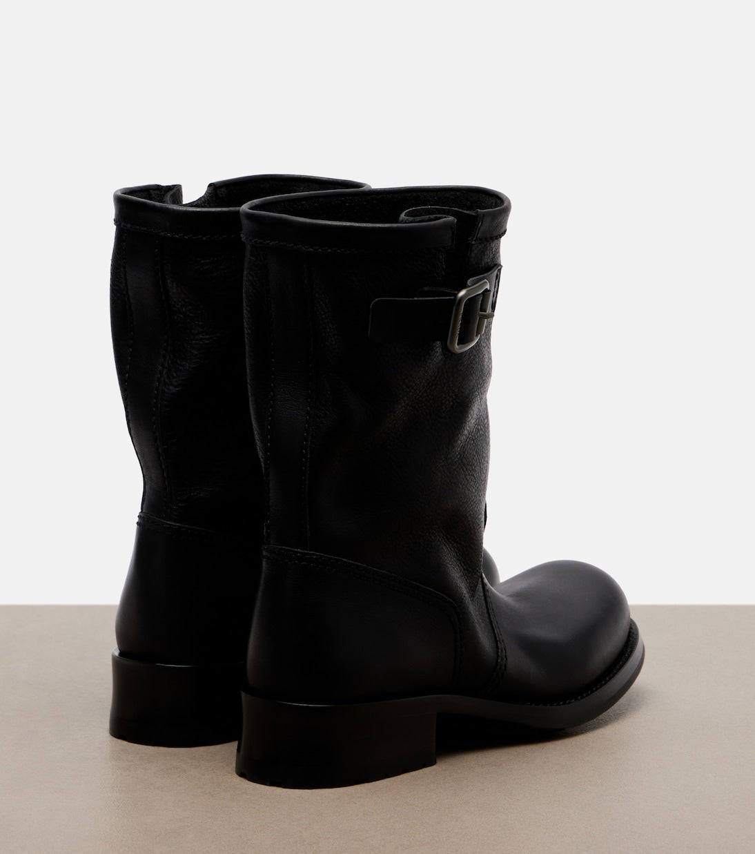 Prada - Leather mid-calf boots