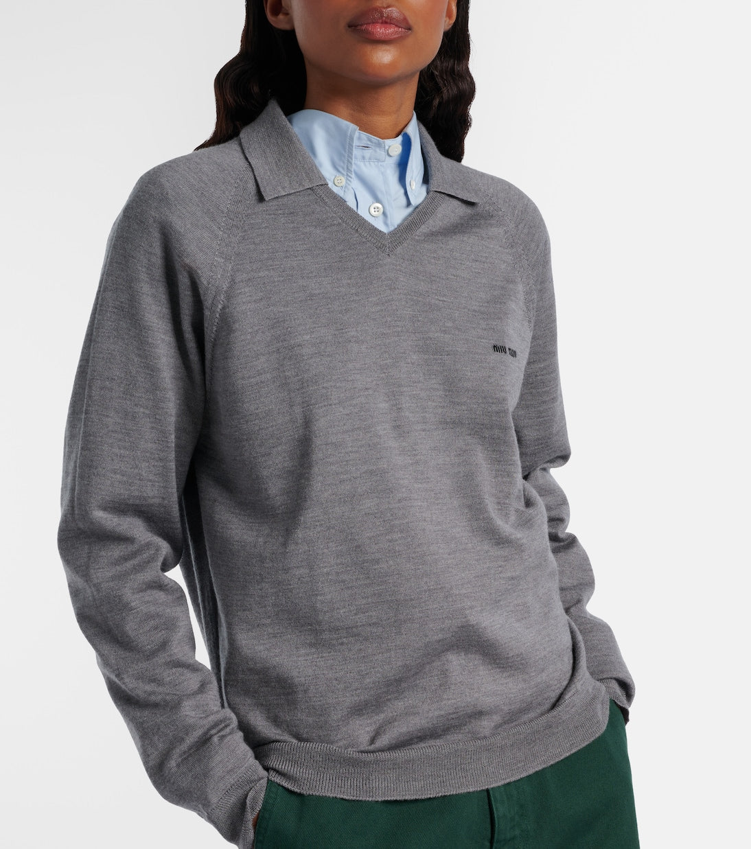 Miu Miu - Virgin wool polo sweater