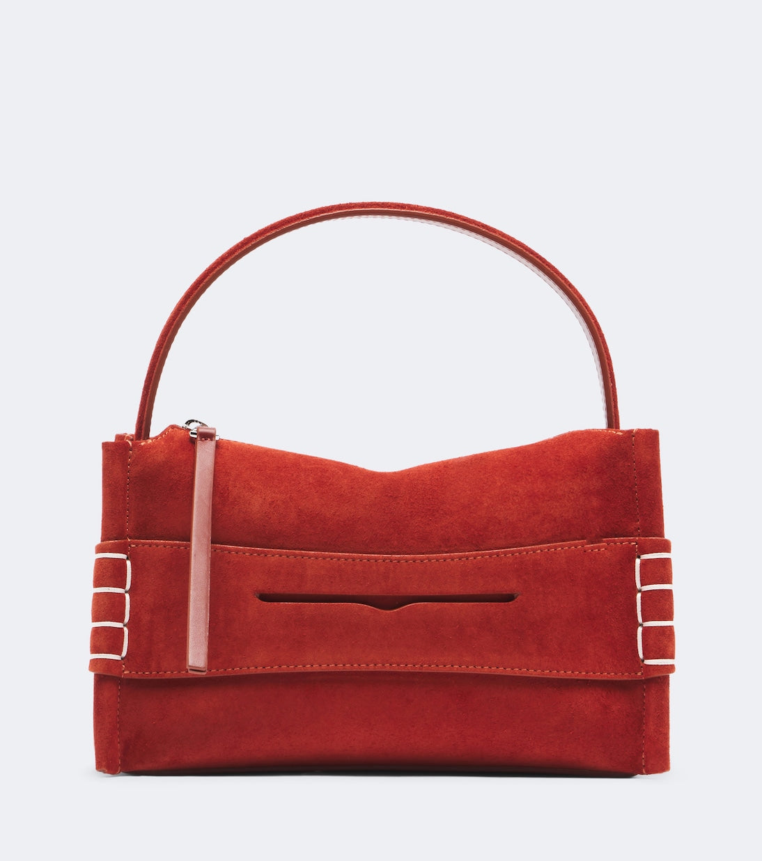 JW Anderson - Loafer Small suede top-handle bag