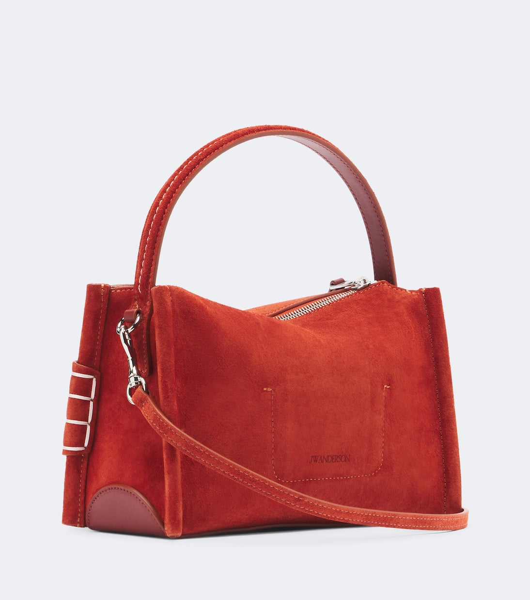 JW Anderson - Loafer Small suede top-handle bag